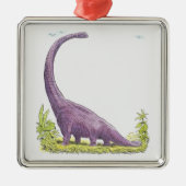 Illustratie van Giraffatitan dinosaur Metalen Ornament (Voorkant)