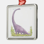 Illustratie van Giraffatitan dinosaur Metalen Ornament (Links)
