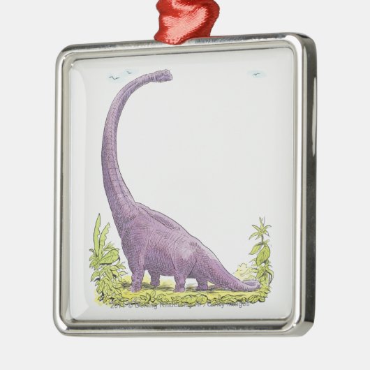 Illustratie van Giraffatitan dinosaur Metalen Ornament (Links)