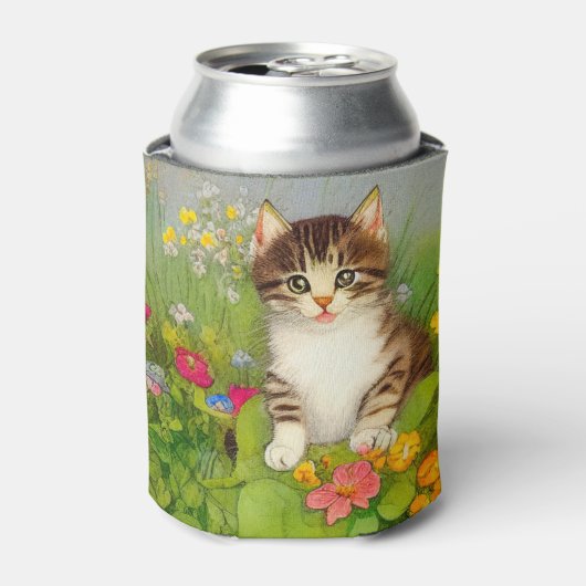 Illustratie van glimlach blikjeskoeler (Blikje Voorkant)