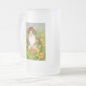 Illustratie van  glimlach matglas bierpul (Voorkant links)