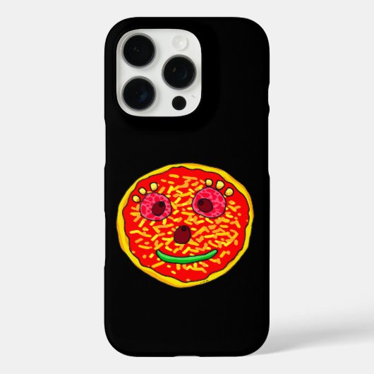 Illustratie van glimlachend pizzagezicht ontwerp Case-Mate iPhone case (Achterkant)