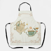 Illustratie van grafische kunst, Fairy Tea Cups Schort (Voorkant)