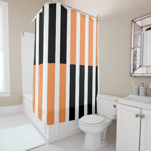 Illustratie van grafische vormkunst douchegordijn (In situ)