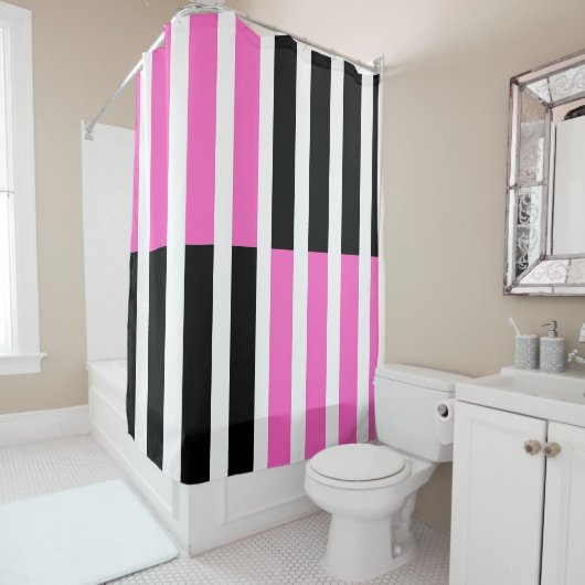 Illustratie van grafische vormkunst douchegordijn (In situ)