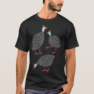 Illustratie van Guinee Fowl Cute Hen Grafische kun T-shirt