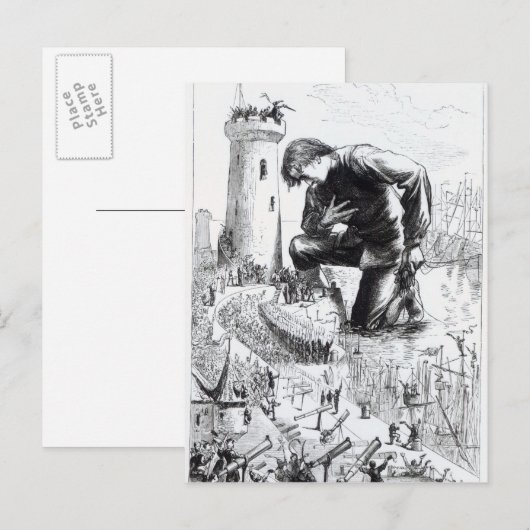Illustratie van 'Gulliver's Travels' Briefkaart (Voorkant / Achterkant)