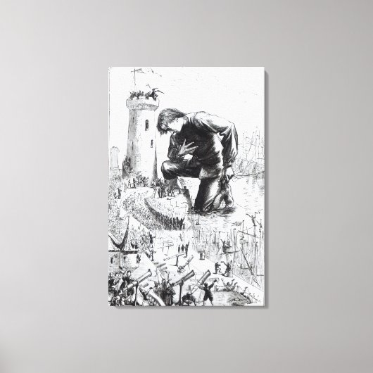 Illustratie van 'Gulliver's Travels' Canvas Afdruk (Voorkant)