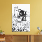 Illustratie van 'Gulliver's Travels' Canvas Afdruk (Insitu (Woonkamer))