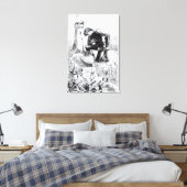 Illustratie van 'Gulliver's Travels' Canvas Afdruk (Insitu (Slaapkamer))
