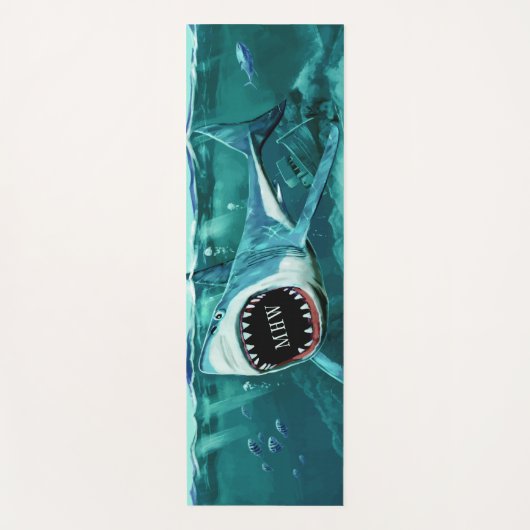 Illustratie van haaien yoga mat (Voorkant)