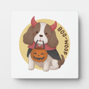 Illustratie van Halloween: Boo-Woof Fotoplaat