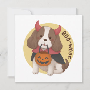 Illustratie van Halloween: Boo-Woof Kaart
