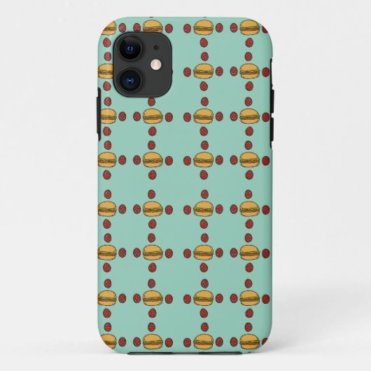 Illustratie van hamburgervoorgaven Case-Mate iPhone case (Achterkant)