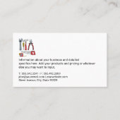 Illustratie van handgereedschap | Bouwconstructie Visitekaartje (Achterkant)