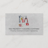 Illustratie van handgereedschap | Bouwconstructie Visitekaartje (Voorkant)