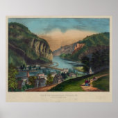  illustratie van Harpers Ferry WV Poster (Voorkant)