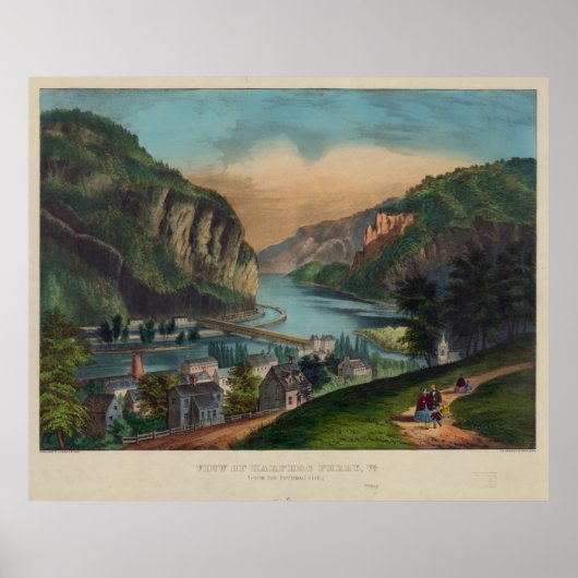  illustratie van Harpers Ferry WV Poster (Voorkant)
