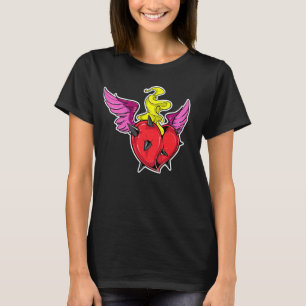 Illustratie van Hart met Vleugels in Vlammen T-shirt