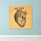 illustratie van hartdiagram illustratie kunst canvas afdruk (Insitu (Houten vloer))