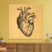 illustratie van hartdiagram illustratie kunst canvas afdruk (Insitu (Woonkamer))