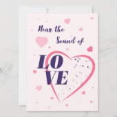 Illustratie van harten en muzieknoten. kaart (Voorkant)