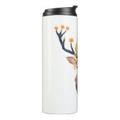 Illustratie van herten met herfstbladeren thermosbeker (Gedraaid links)
