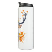 Illustratie van herten met herfstbladeren thermosbeker (Geroteerd rechts)