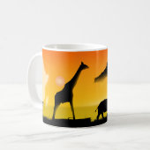 Illustratie van het afrikaanse landschap koffiemok (Voorkant links)