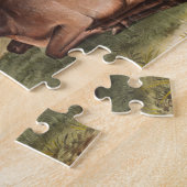 Illustratie van het Amerikaanse Elk (Cervus Canade Legpuzzel (Zijkant)