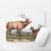 Illustratie van het Amerikaanse Elk (Cervus Canade Muismat (Met muis)