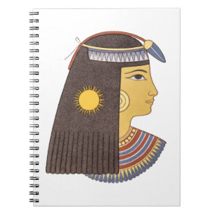Illustratie van het Antiek Egyptische godin portre Notitieboek