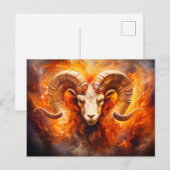 Illustratie van het Aries-sterrenbeeld Briefkaart (Voorkant / Achterkant)