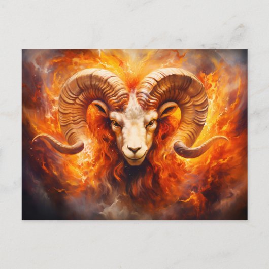 Illustratie van het Aries-sterrenbeeld Briefkaart (Voorkant)