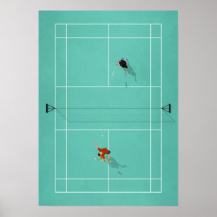 Illustratie van het Badminton Court Poster