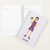 Illustratie van het Basketball-meisje met aangepas Planner (Display)
