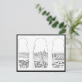 Illustratie van het Boedapest- en hongaarse parlem Briefkaart (Staand voorkant)