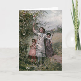  illustratie van het boek "Golden Days" Feestdagen Kaart