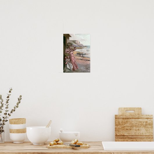  illustratie van het boek "Vader's Boat" Poster (Keuken)