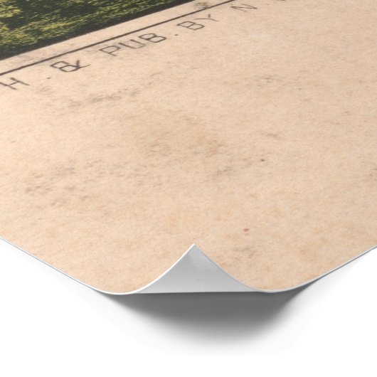 Illustratie van het  Boerderij van runderen (1856) Poster (Hoek)