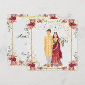 Illustratie van het Bollywood-koppel bruiloft (Voorkant / Achterkant)