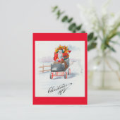 Illustratie van het Briefkaart van Santa Clause Ho (Staand voorkant)