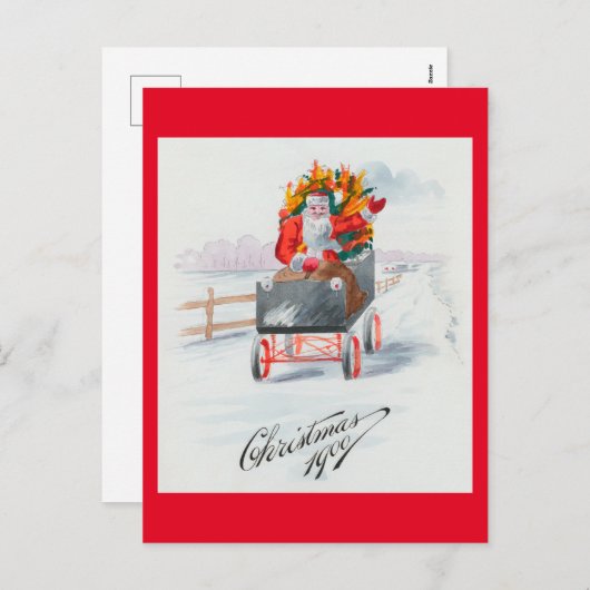 Illustratie van het Briefkaart van Santa Clause Ho (Voorkant / Achterkant)