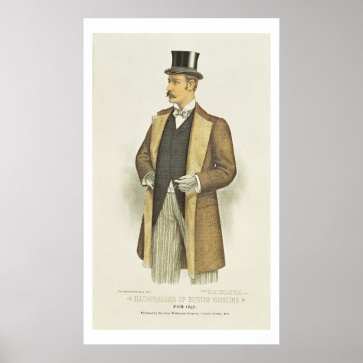 Illustratie van het Britse kostuum, pub. door de J Poster (Voorkant)