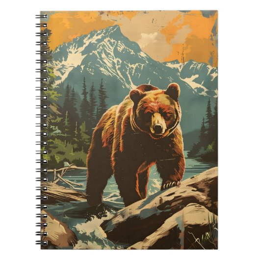 Illustratie van het Bruine Beer Notitieboek (Voorkant)