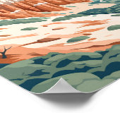 Illustratie van het Bryce Canyon National Park Tra Poster (Hoek)