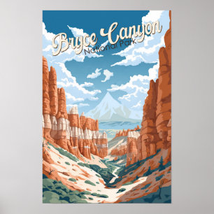 Illustratie van het Bryce Canyon National Park Tra Poster