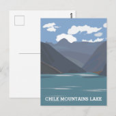 Illustratie van het Chileense bergmeer Briefkaart (Voorkant / Achterkant)