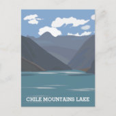 Illustratie van het Chileense bergmeer Briefkaart (Voorkant)