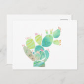 Illustratie van het collage Cactus-Briefkaart Briefkaart (Voorkant / Achterkant)